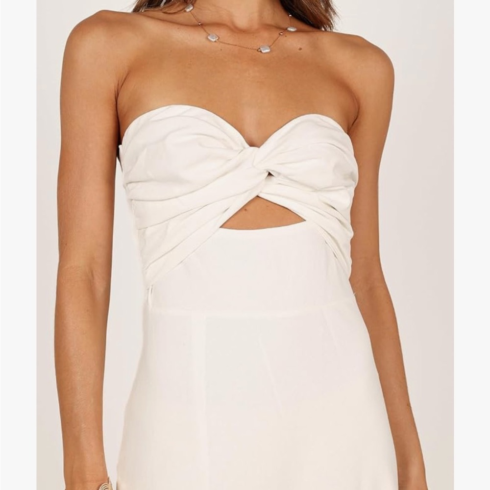 Pedal & Pup - White Strapless Dress